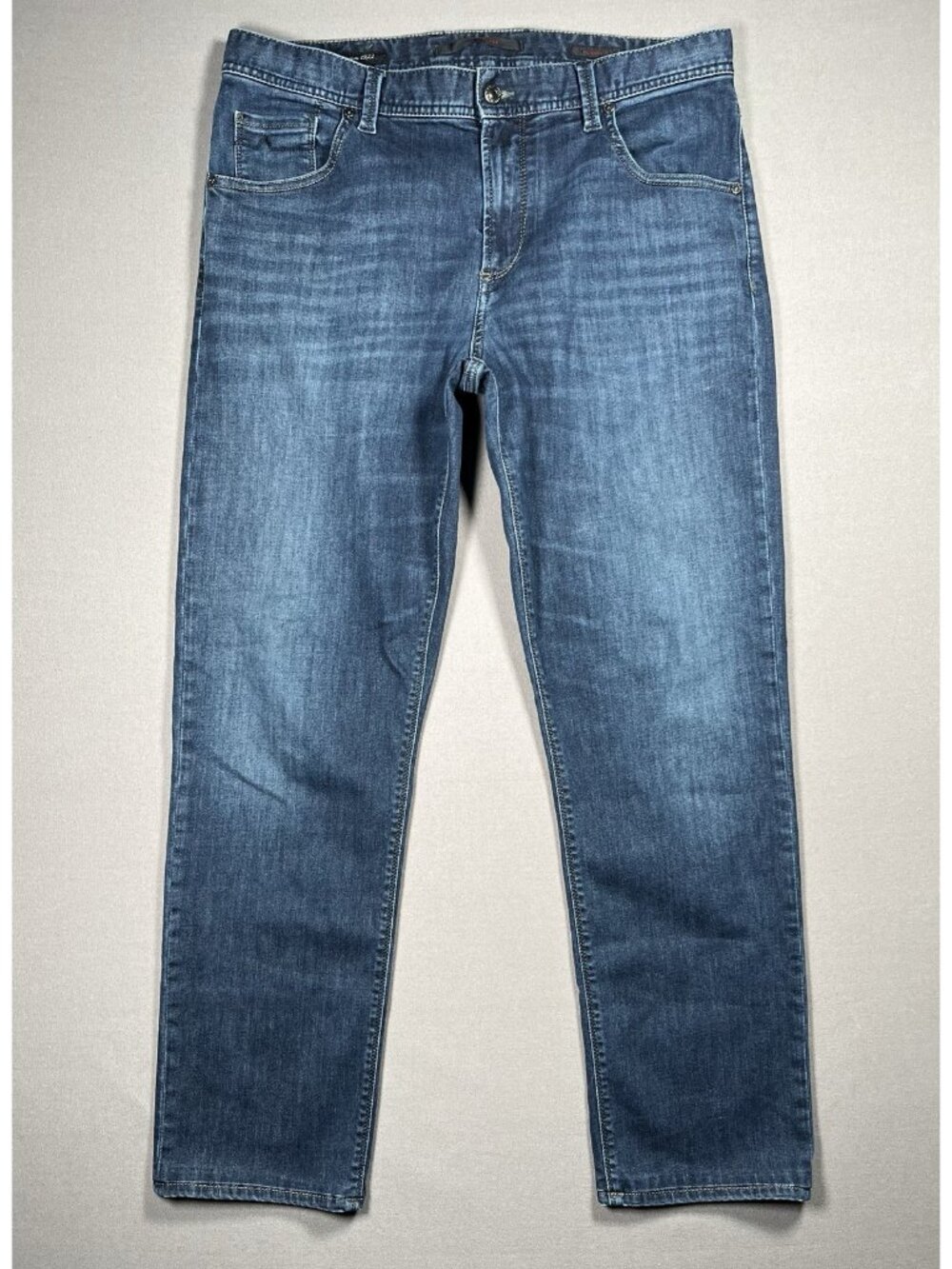 Alberto Modern Fit Stone Dark Wash Stretch Denim Jeans - Men Size 34 X 30